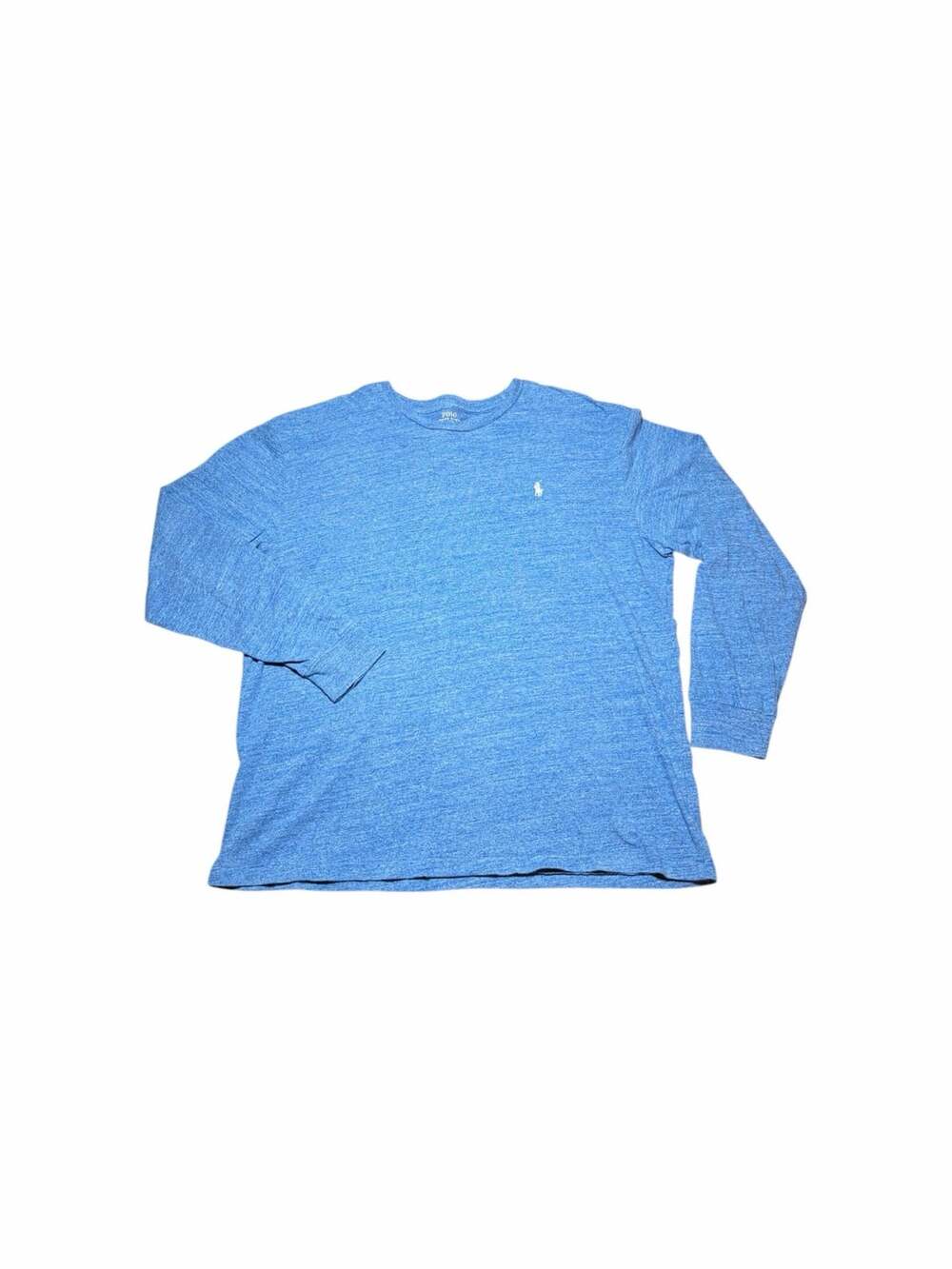 Polo Ralph Lauren Men's Blue Heather Long Sleeve Crew Neck T-Shirt Size L